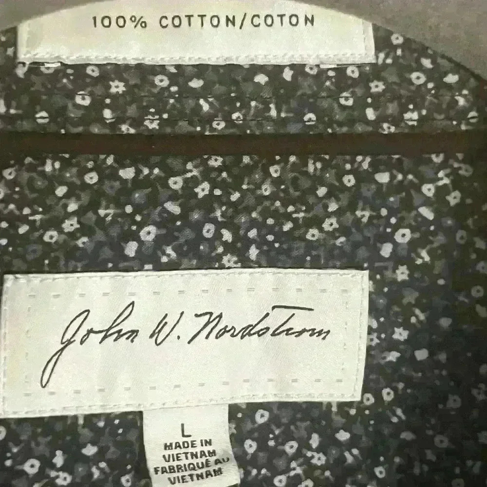 John W. Nordstrom Button Up 100% Cotton Shirt Size L - Picture 5 of 5